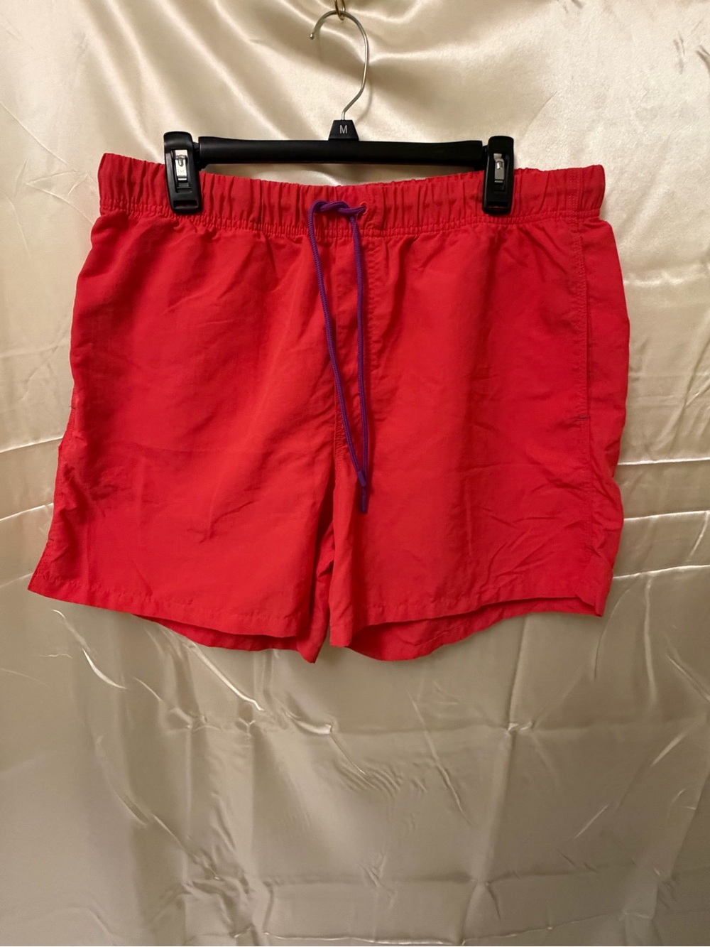 Duluth Trading Co Coral Red Swim Trunks Board Shorts Size Large